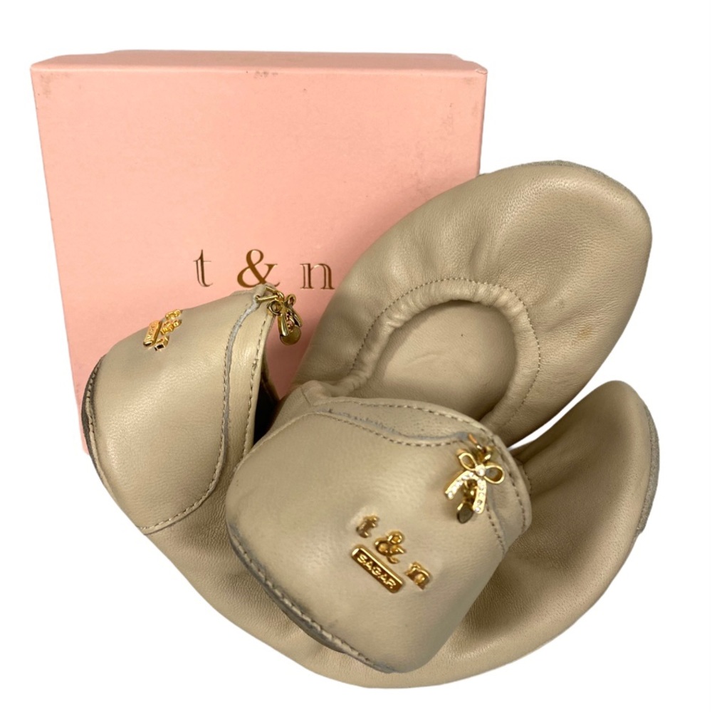 t&n Sagar $199 custom travel ballet flats neutral women's 8M excellent conditon